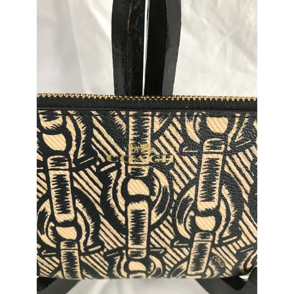 Coach Corner Zip Wristlet with Chain Link Print`0 - Image 2