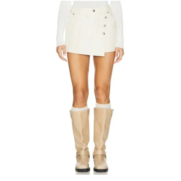 Free‎ People Wynne Vegan Skirt in Bone Size Medium - Image 2