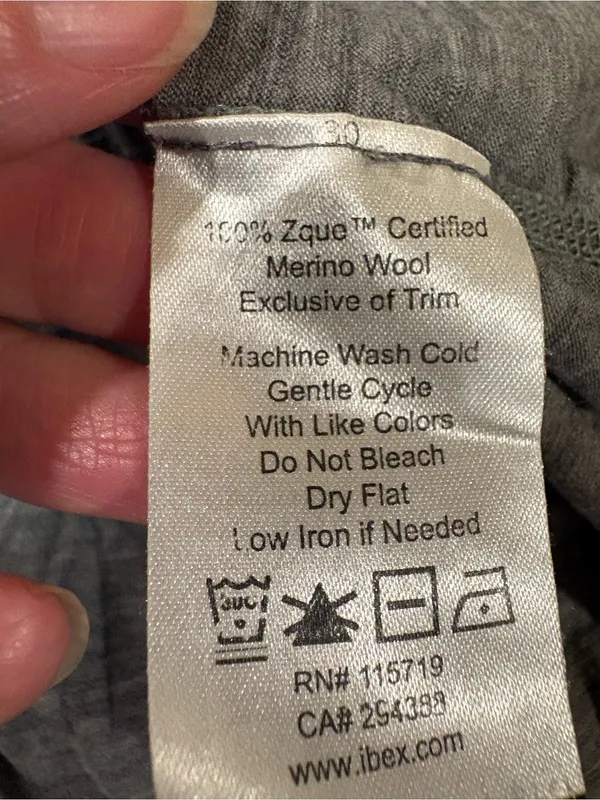 Ibex wool base layer long sleeve tshirt gray sz M Size M - Image 6