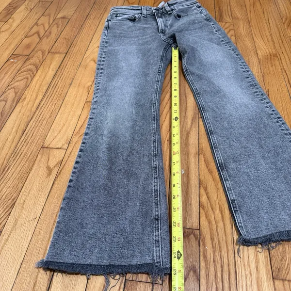 Rag & Bone Nina High-Rise Ankle‎ Flare Jeans in Broderick Size 25 - Image 10