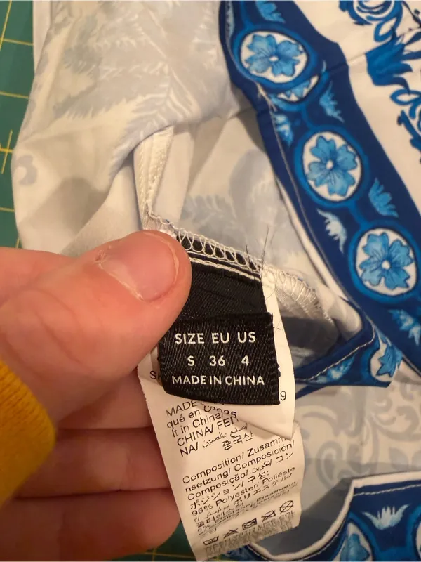 Amazon Blue & White Halter Mini Dress - Image 6