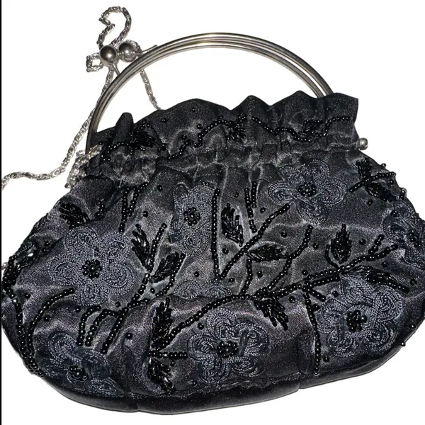 Beaded clutch purse with shoulder chain vintage - Image 4