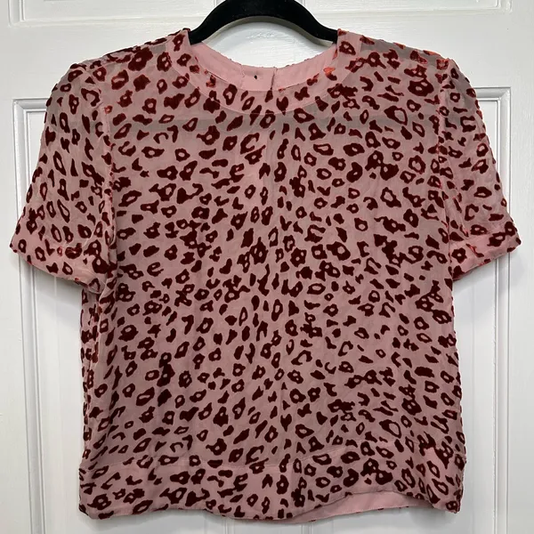 Rag & Bone‎ Gia Animal Print Short Sleeve Top - Image 2