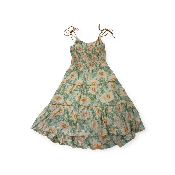 Free People NWT Green 100% Cotton Midi Dress Size XL Made In India - Image 7