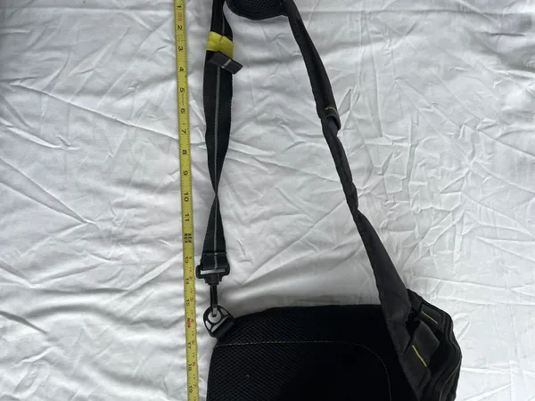 Solo Black Sling Backpack Crossbody Bag, Zip Closure, Adjustable Strap Pockets - Image 14