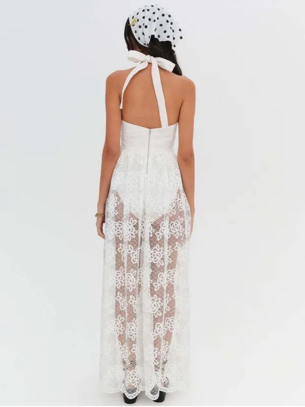 For Love & Lemons Sonnet Lace Maxi Dress White Small NEW $389 Bride Bridal - Image 2