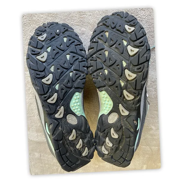 Oboz Sawtooth Low Waterproof Hiking Trail Shoes Womens US 9 Gray Green - Image 6