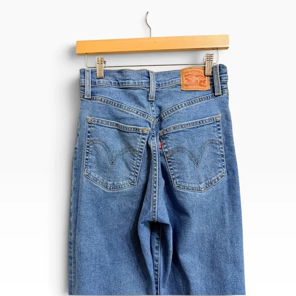 Levis Denim Ribcage Straight Ankle jeans Medium Wash Jeans 27x27 - Image 7