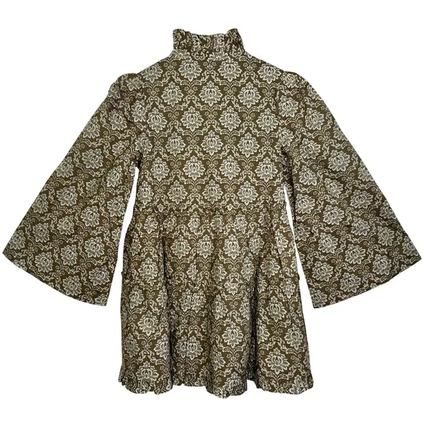 NWT Tuckernuck Hyacinth House Russell Moss Printed Olive Green Mini Dress Size S - Image 6