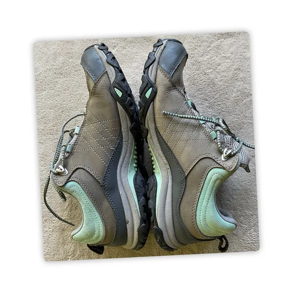 Oboz Sawtooth Low Waterproof Hiking Trail Shoes Womens US 9 Gray Green - Image 3