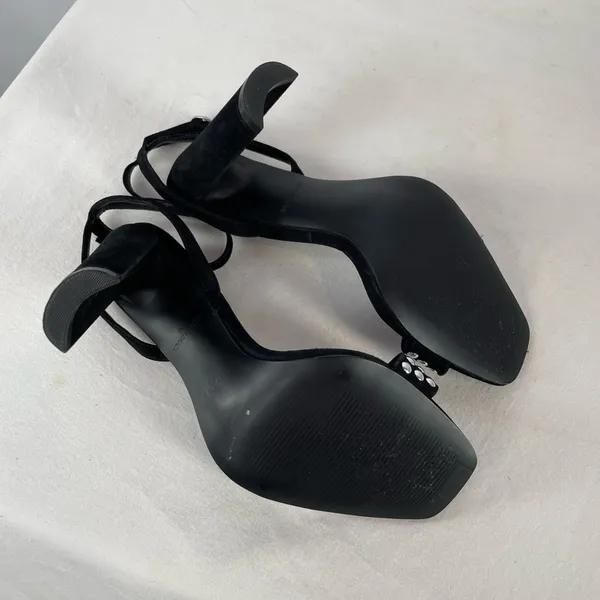 Steve Madden Popular Studded Square Toe Heeled Sandal‎ in Black Size 8 - Image 6