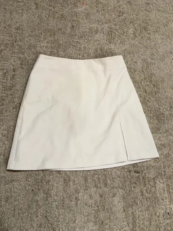 Aritzia- Sunday Best- White Tatiana High Waist Mini Skirt - Image 2