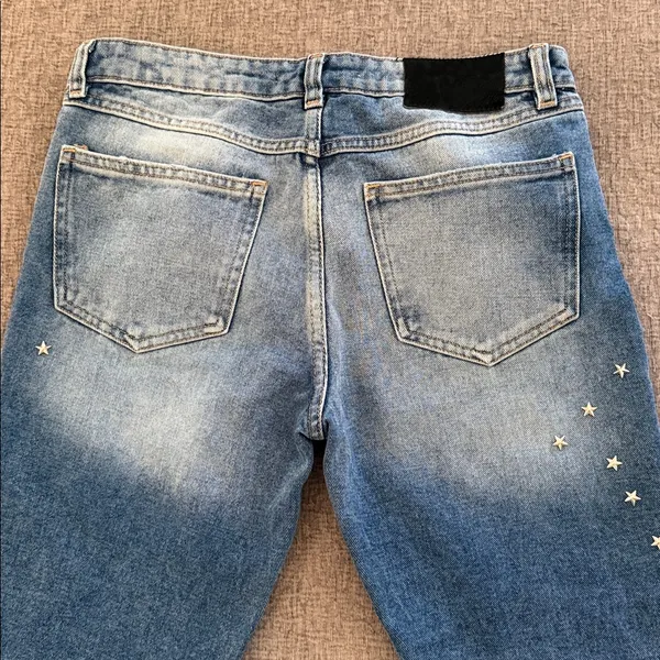 Zara‎ women's Star-Studded Denim Jeans - Image 9
