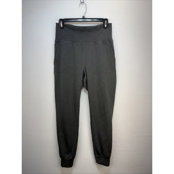 Beyond‎ Yoga Heather Rib Midi Joggers Size M Smoke Gray Pockets Lounge - Image 3