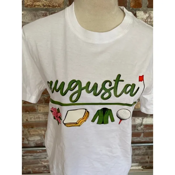 Augusta Golf Masters Graphic T-Shirt Size Women's S / Men's XS White 100% Cotton - Image 2