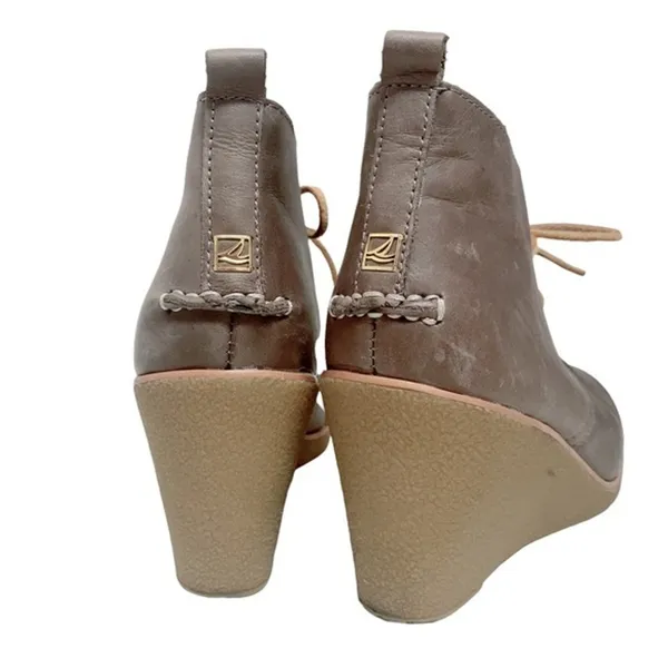 Sperry TopSider Harlow Wedge Chukka Boots Womens‎ Size 8M Burnished Leather - Image 12