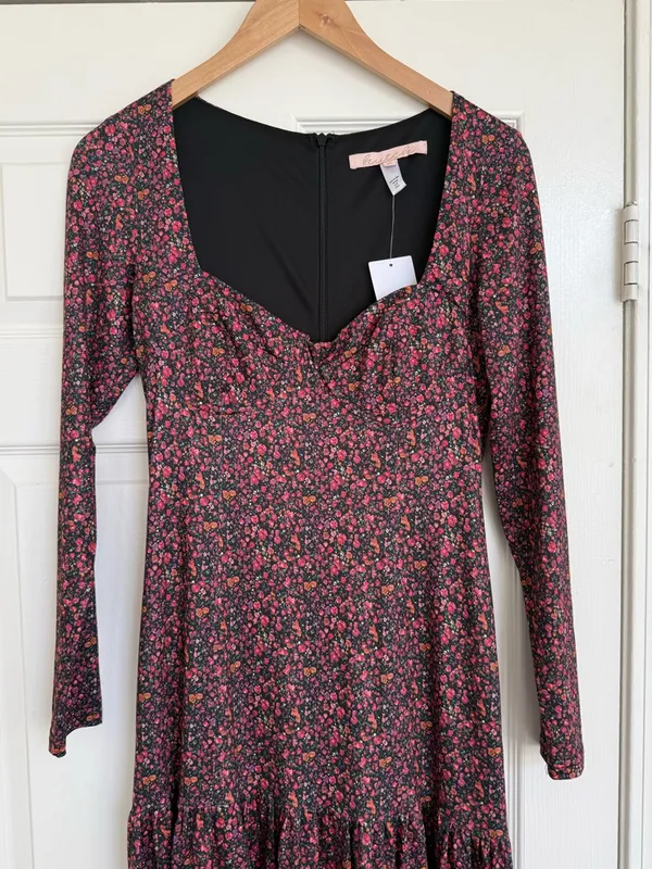 Anthropologie HUTCH Chase Tiered Long Sleeve Floral Midi Cottage‎ Dress S NWT - Image 5