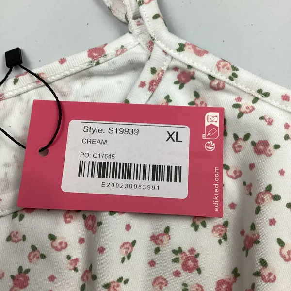 Edikted Floral Tank Top With Bow detail XL Juniors NEW! - Image 4