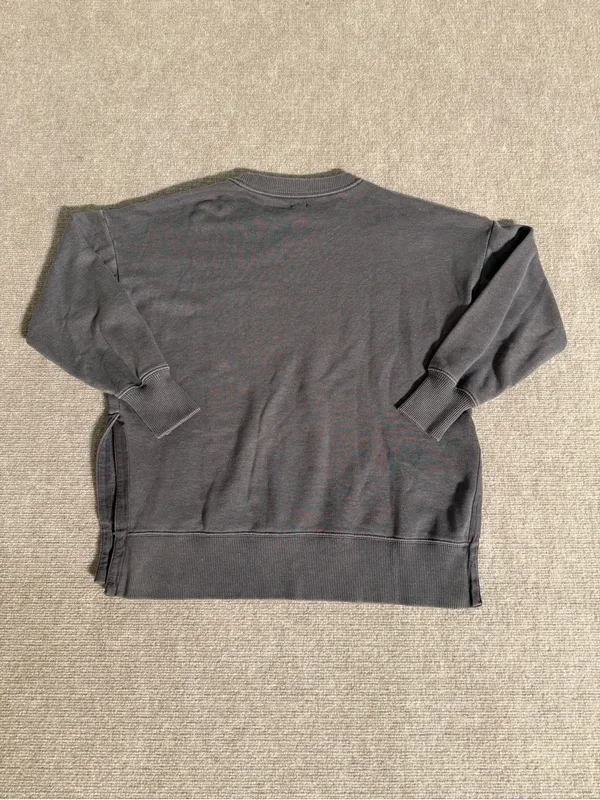 Aerie Women’s Charcoal Gray Cozy Split Hem Oversized Crewneck Sweatshirt - XS - Image 5