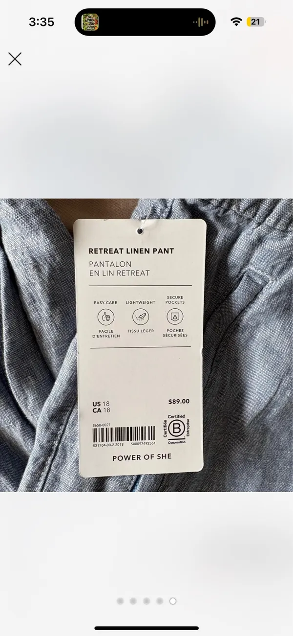 Athleta Retreat Linen Pants Jogger - Image 5