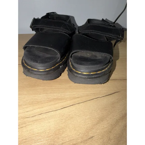 Dr. Martens Voss Black Leather Platform Sandals Women's Size 6 N - Image 6
