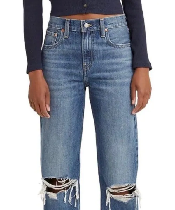 👖Levi's Low Pro Jeans Breathe Out Indigo👖NWT~27 - Image 4