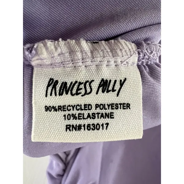 Princess Polly Penney Mini Dress Purple‎ Size 8 Spaghetti Strap Ruched - Image 12