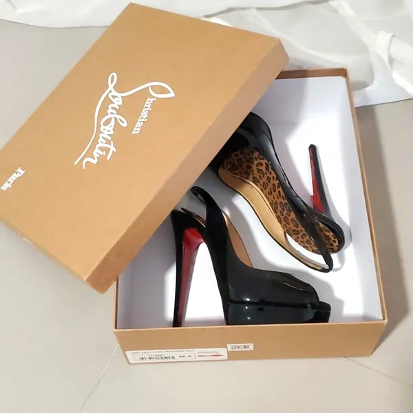 💥Sale!Christian Louboutin Lady Peeps Link 150 Patent - Image 3
