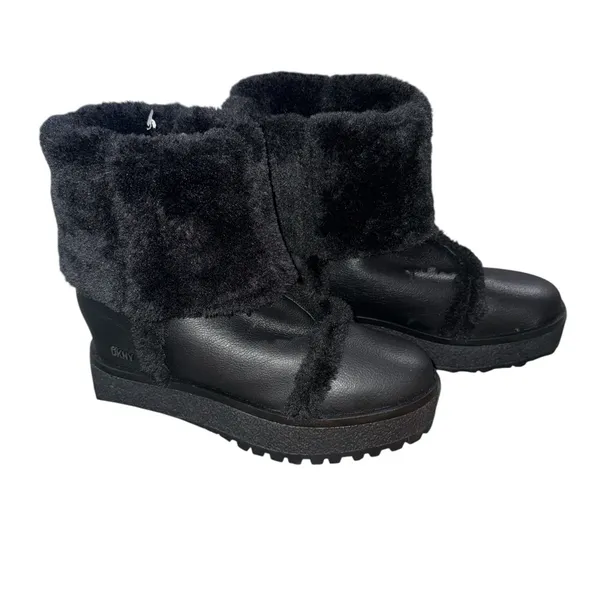 NEW $179 dkny sancia boot Faux Fur Lined Platform 8.5 - Image 4