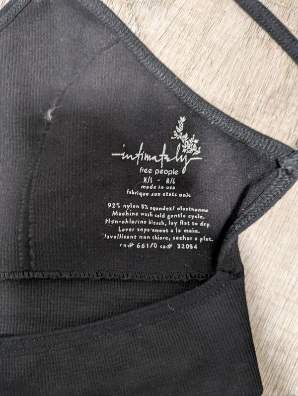 Intimately Free People Black Bralette Size M/L - Image 4