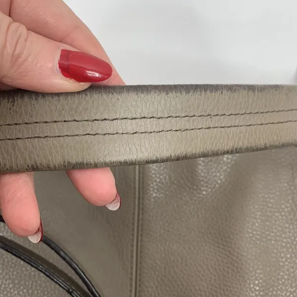 Rebecca Minkoff Reagan Taupe Pebbled Leather Crossbody Hobo Bag Silver Hardware - Image 6