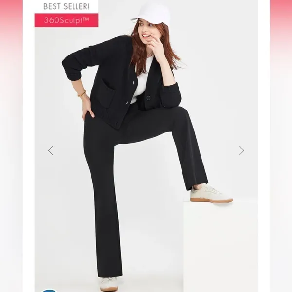 Yummie NWT Susie Flare Shaping Legging Cotton Stretch Black Women's Pants Small - Image 2
