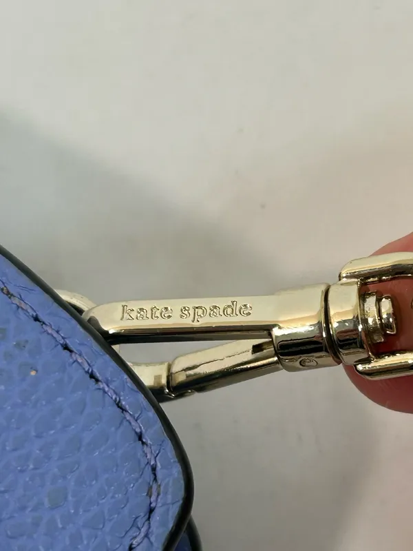 Kate Spade New York Margaux Crossbody in Blue Leather with Chain Strap - Image 6