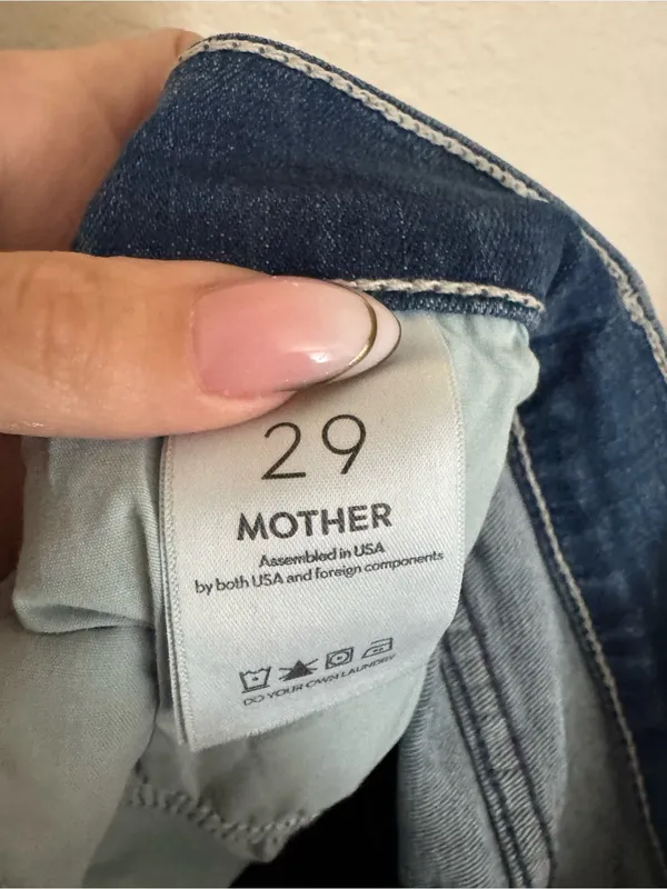 Mother Mid Rise Dazzler Ankle Jeans Sz 29 Wish On A Star Blue - Image 8