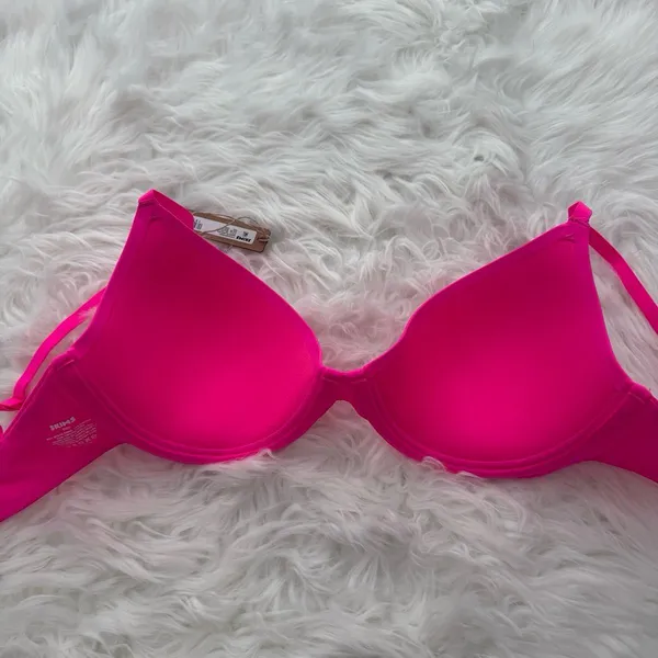 Skims Fits Everybody Scoop Plunge Bra Neon Pink Size 32DD - Image 7
