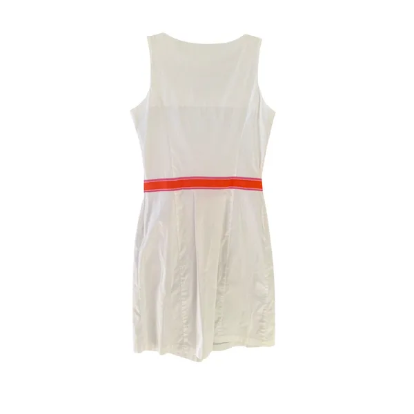 Tropical Al White Sleeveless Romper Pink Orange Bow Belt‎ 6 Summer Resort - Image 2