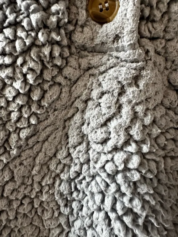 Love Tree Light Gray Sherpa Henley Pullover - Image 5