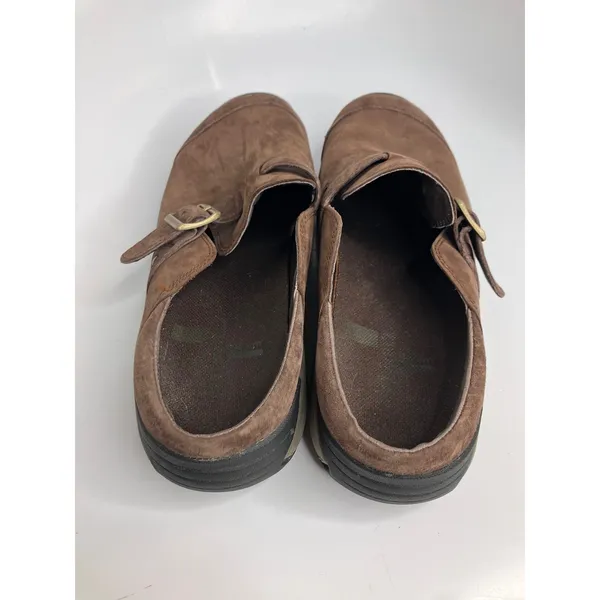 Merrell Encore Buckle Bracken Clogs Womens 10 Brown Good Suede Slip On Shoes - Image 5