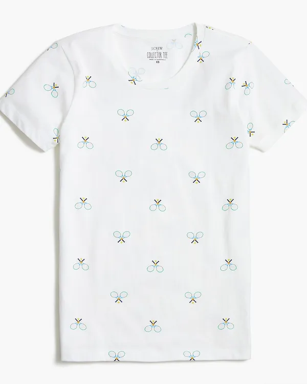 J.Crew Tennis Print Tee — Tenniscore Aesthetic - Image 11