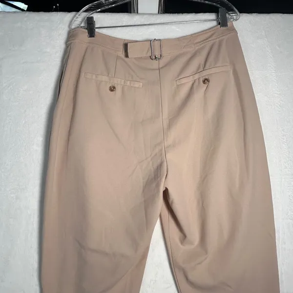 BCBGeneration‎ Women Beige Pleated Trousers Pants Size L - Image 9
