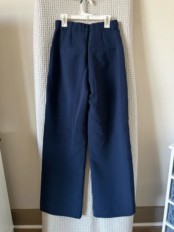 Abercrombie Sloane Tailored Pants Navy - Image 3