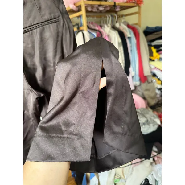 Zara Women’s Straight Leg Pants Satin Like Size Medium Brown‎ 5427/401/716 - Image 5