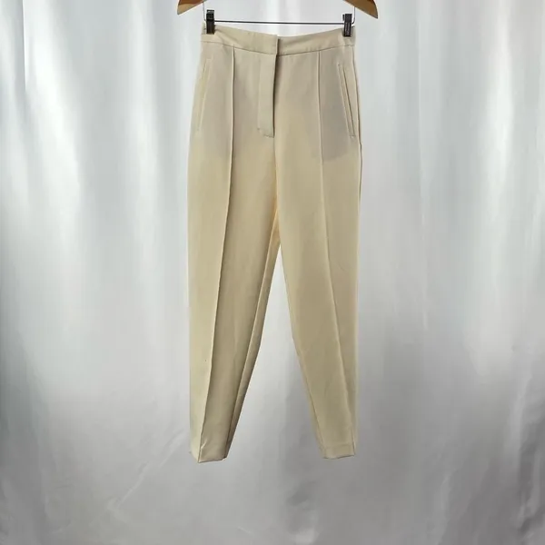 Zara‎ High Waist Trousers in Ivory Size Small - Image 6