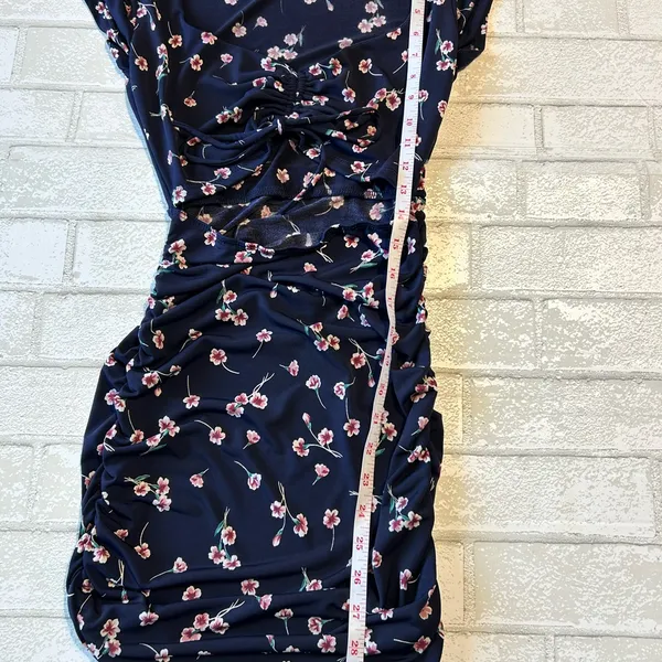 Windsor Navy Floral Dress with Pink Accents - Image 7