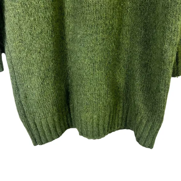 Topshop Green Knit Mock Neck Sweater Dress Long Sleeve Casual Cozy Fall Size M - Image 4