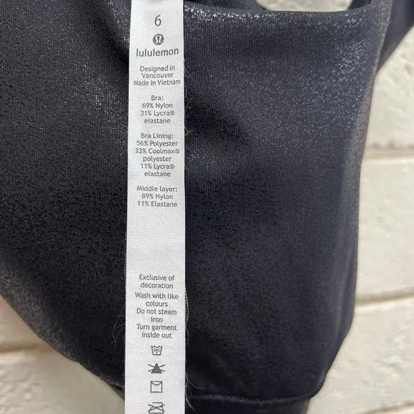 Lululemon Energy strappy black sports bra size 6 - Image 4