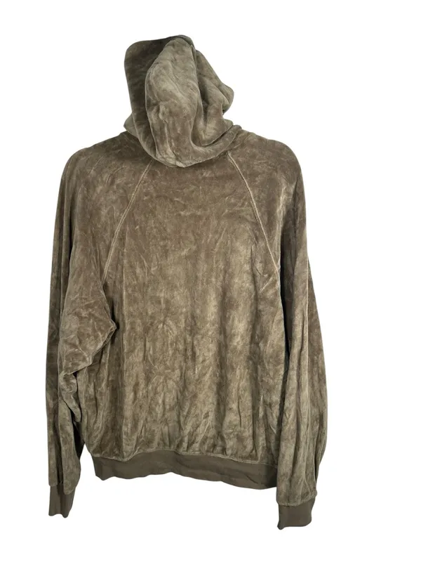 Fear of‎ God Essentials Velour Hoodie Womens M Taupe Brown Oversized Pullover - Image 4
