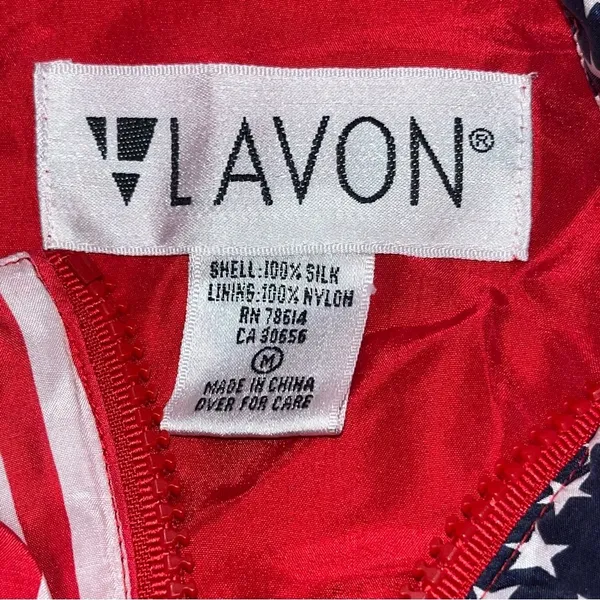 Vintage Lavon American Flag Silk Windbreaker Jacket size Medium - Image 5