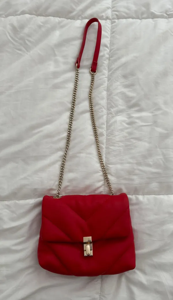 ZARA Red Chain Purse - Image 5