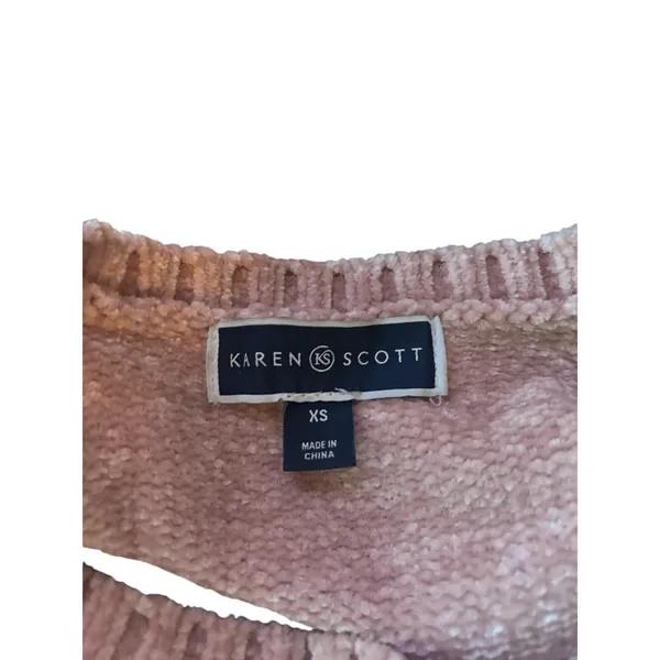 Karen Scott Chenille Colorblock Pullover Sweater Size XS - Image 3